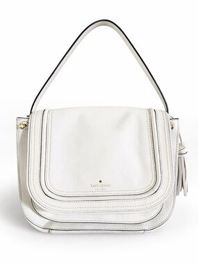 Kate Spade New York 100% Genuine Goat Leather Medium Rianne White Shoulder Bag